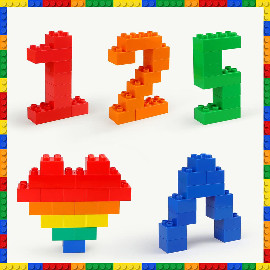 PROMOBILL Large Building Blocks Set for Kids – Educational STEM Construction Toy with Base Plate (100 Pieces)