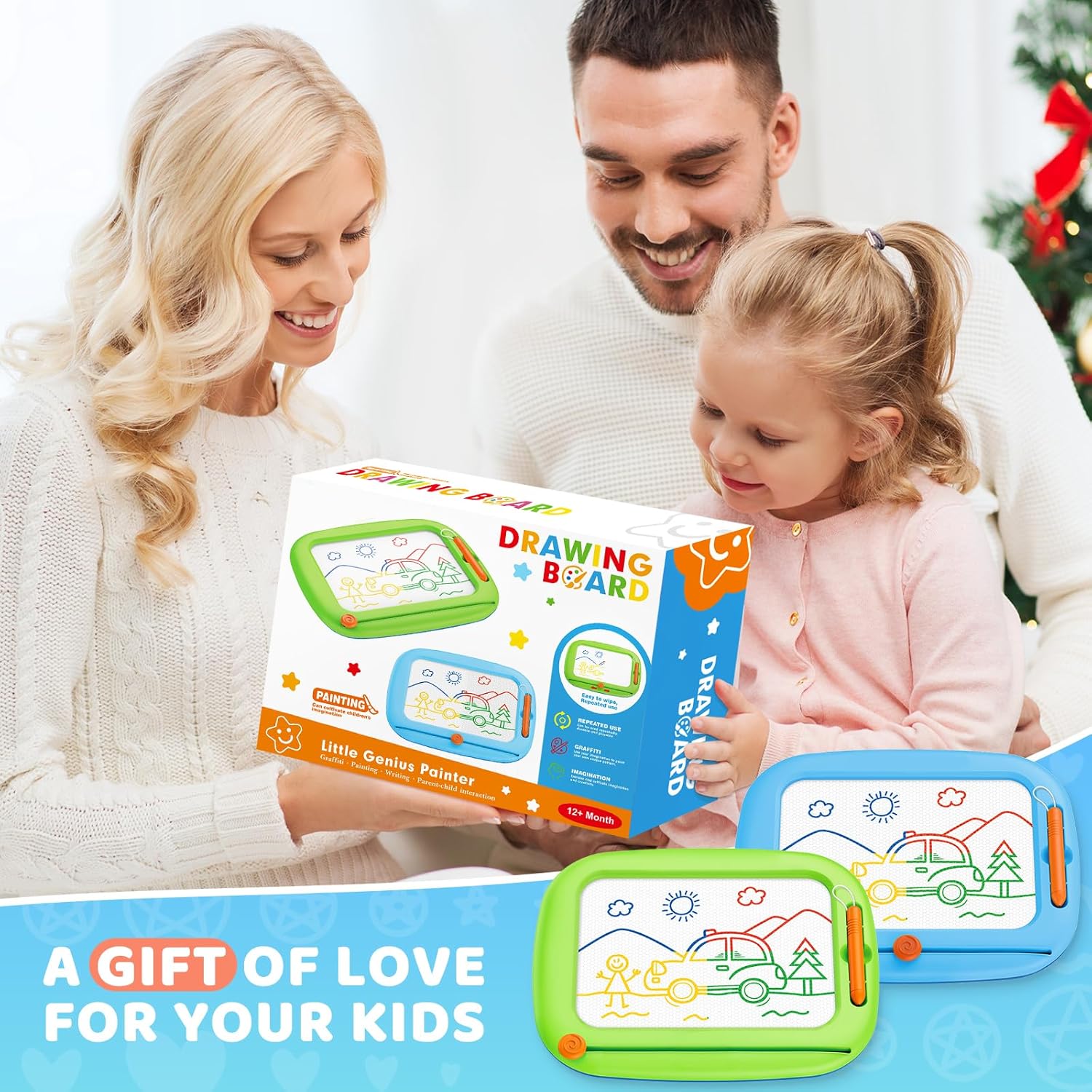PROMOBILL LCD Writing Tablet for Kids – Reusable Educational Drawing & Learning Board (2 Pack)