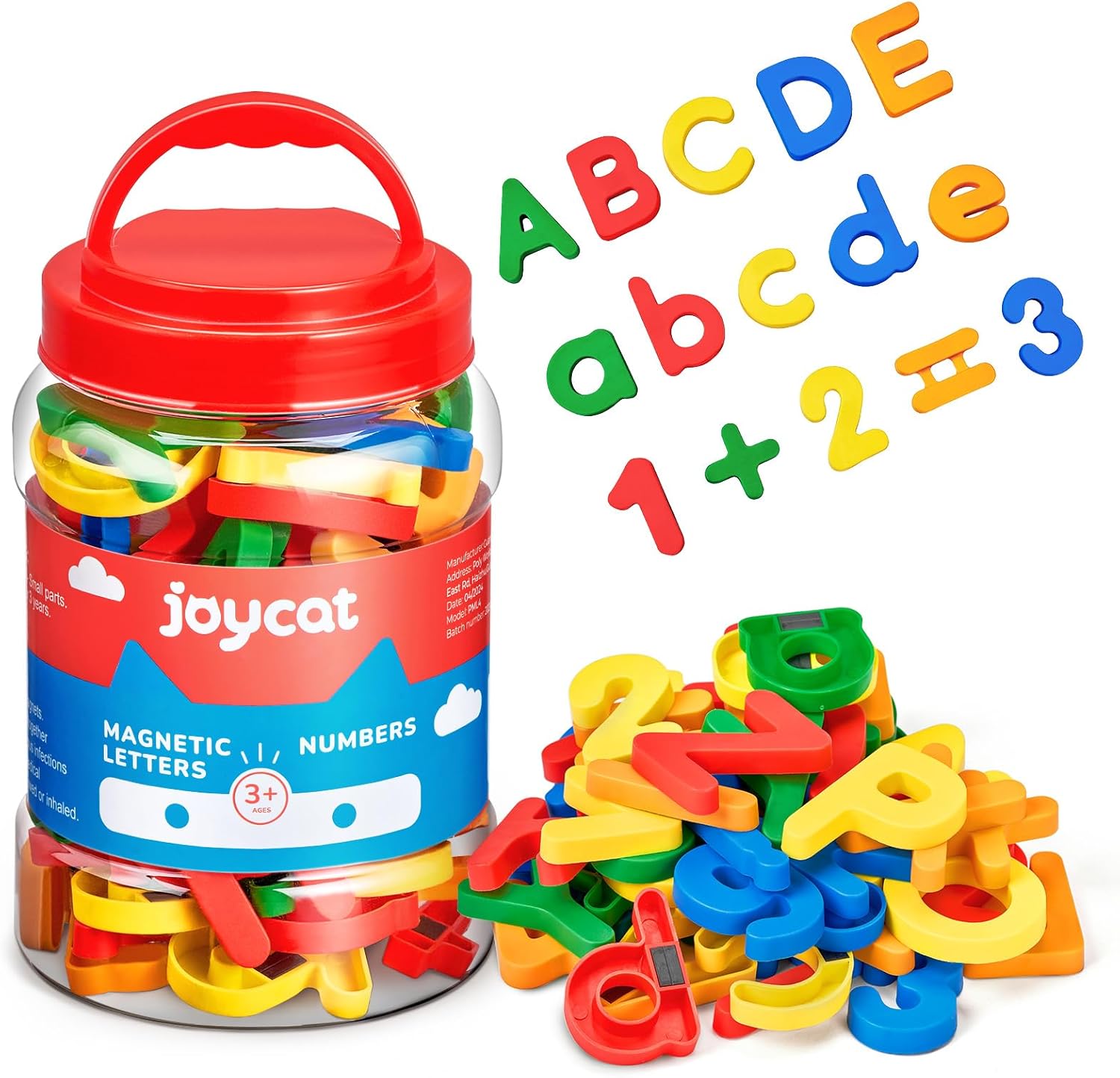 PROMOBILL Magnetic Alphabet & Number Letters Set – Educational Learning Toy for Kids with Storage Jar