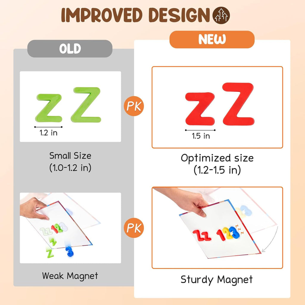 PROMOBILL Magnetic Alphabet & Number Letters Set – Educational Learning Toy for Kids with Storage Jar