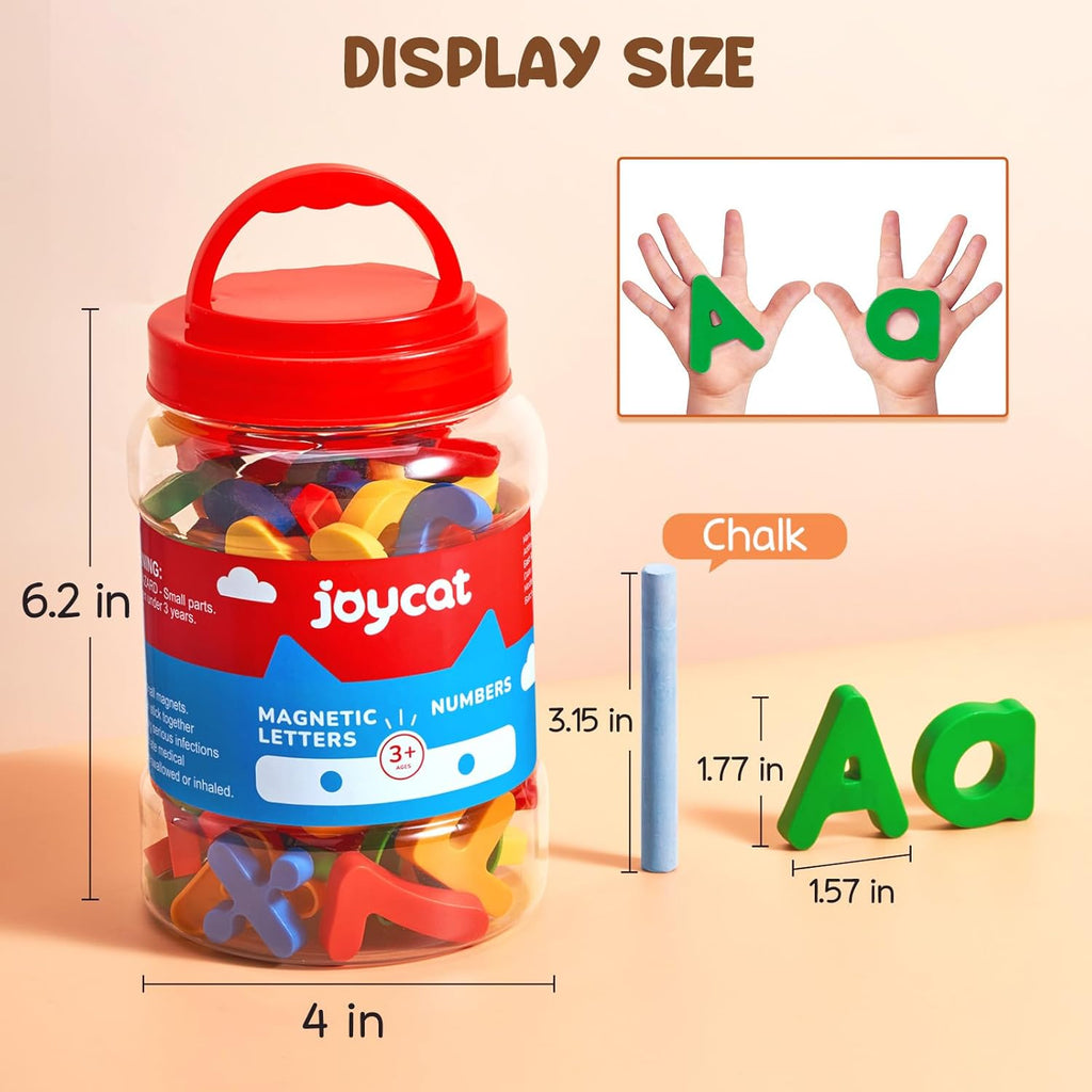 PROMOBILL Magnetic Alphabet & Number Letters Set – Educational Learning Toy for Kids with Storage Jar